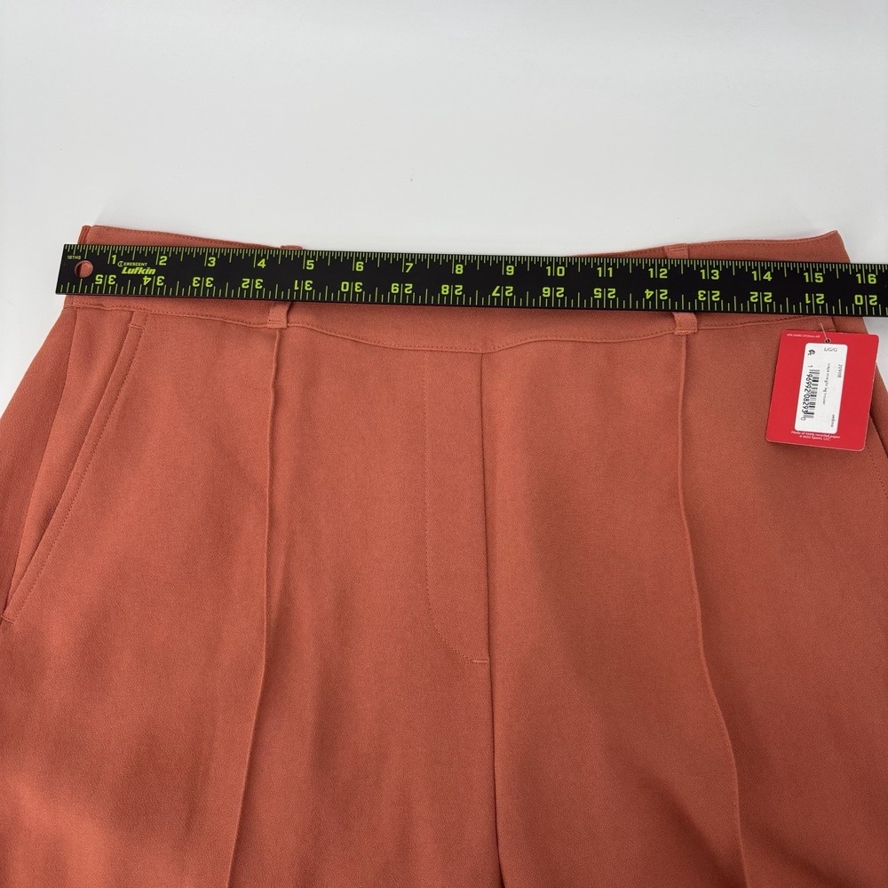 SPANX Crepe Straight Leg Trouser Sedona Orange Wide Leg Womens Large High Rise - Picture 6 of 9